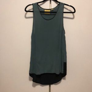 Silk tank longer length in the back 100% silk